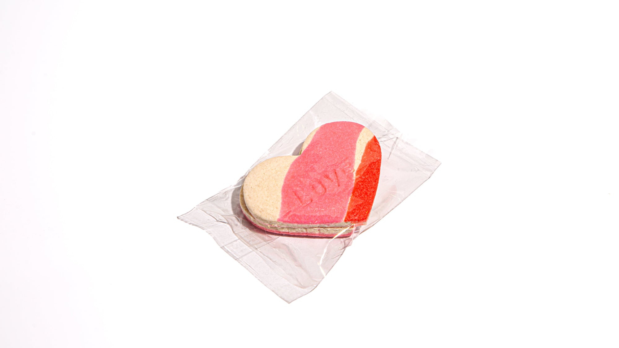 Heart Shortbread 2 pack.  Compostable PLA bag.  Valentine's Day, Cupcake Topper, Party Favor